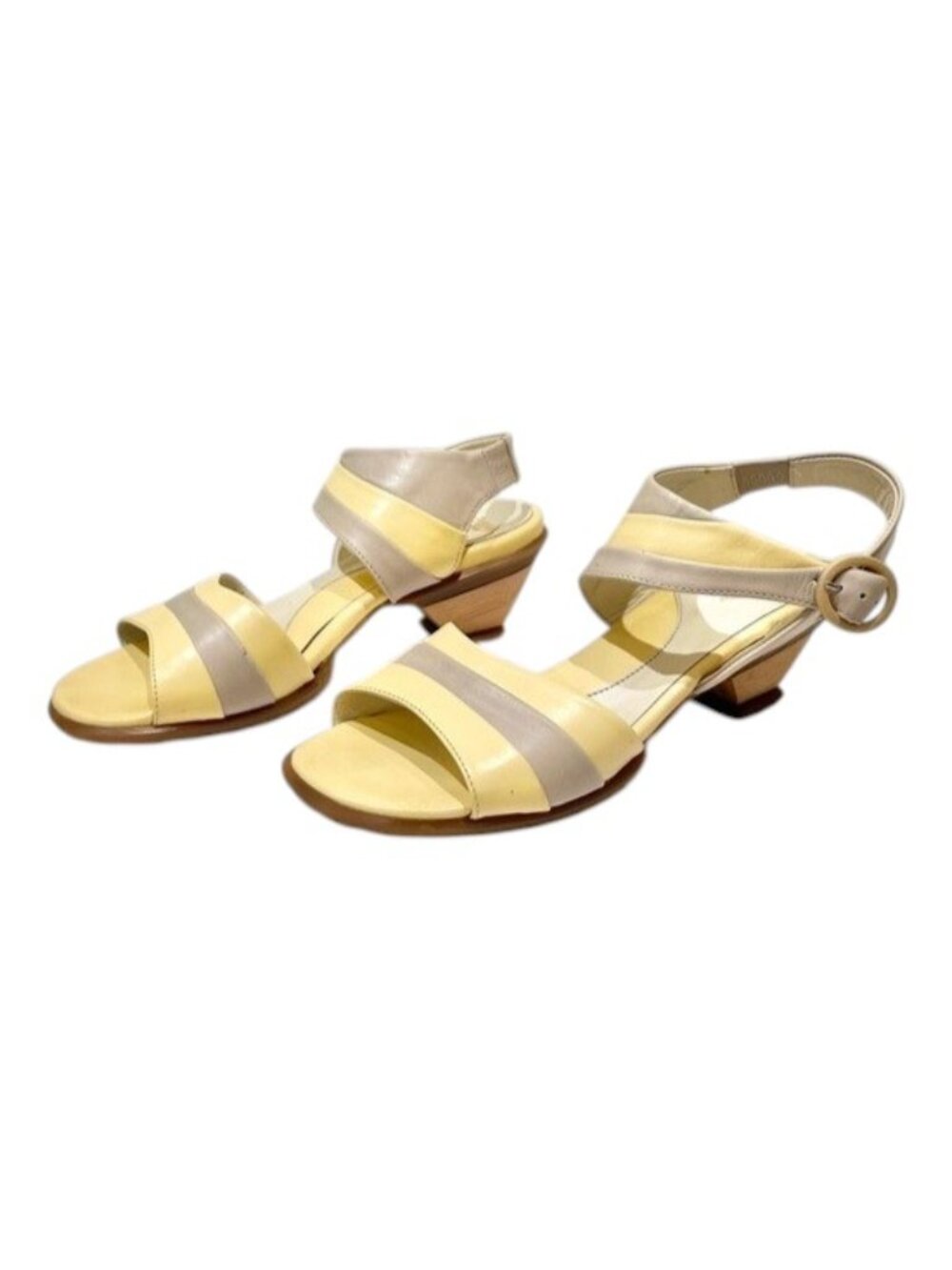 John Fluevog Y2K Vintage Yellow Sandals
